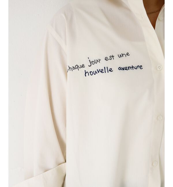  「《WEB限定アイテム》レタリング刺繍シャツ」|シャツ・ブラウス|