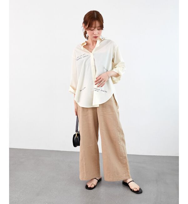  「《WEB限定アイテム》レタリング刺繍シャツ」|シャツ・ブラウス|