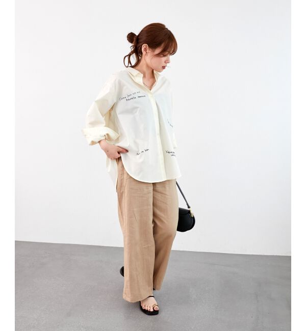  「《WEB限定アイテム》レタリング刺繍シャツ」|シャツ・ブラウス|