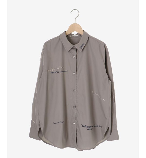  「《WEB限定アイテム》レタリング刺繍シャツ」|シャツ・ブラウス|