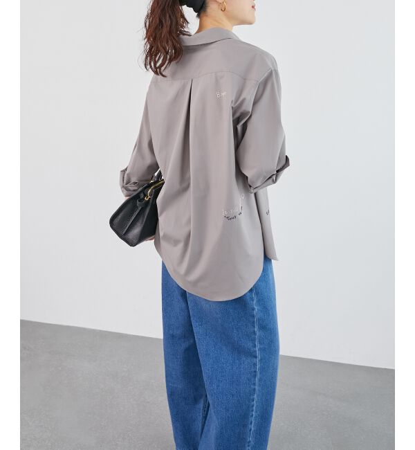  「《WEB限定アイテム》レタリング刺繍シャツ」|シャツ・ブラウス|