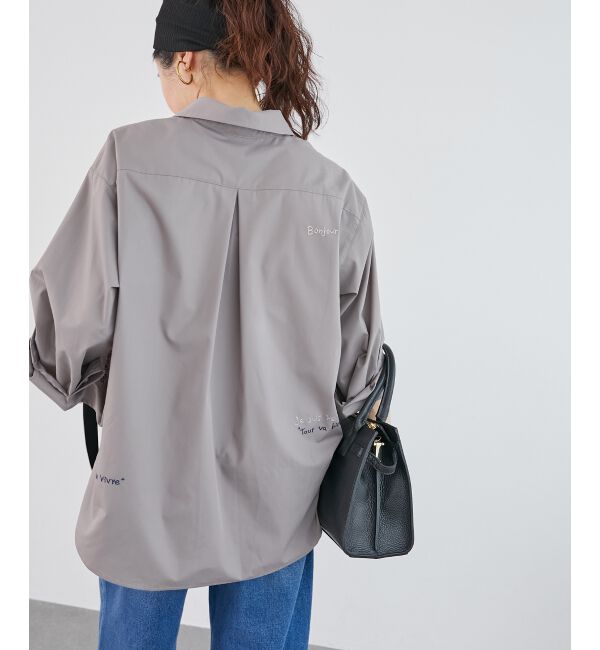  「《WEB限定アイテム》レタリング刺繍シャツ」|シャツ・ブラウス|