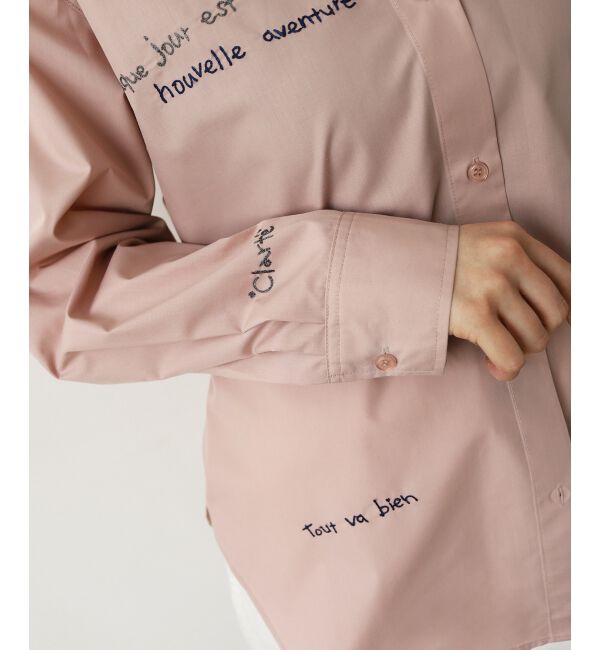  「《WEB限定アイテム》レタリング刺繍シャツ」|シャツ・ブラウス|