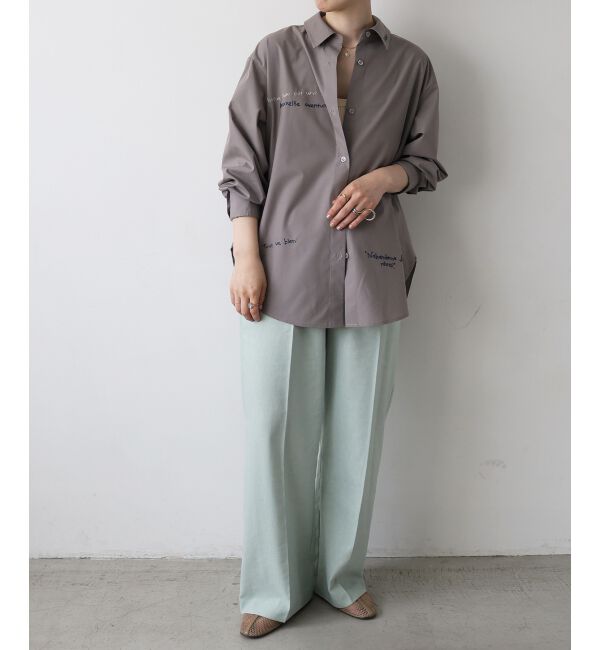  「《WEB限定アイテム》レタリング刺繍シャツ」|シャツ・ブラウス|