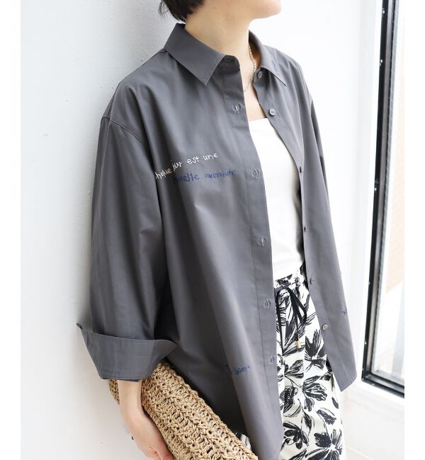  「《WEB限定アイテム》レタリング刺繍シャツ」|シャツ・ブラウス|