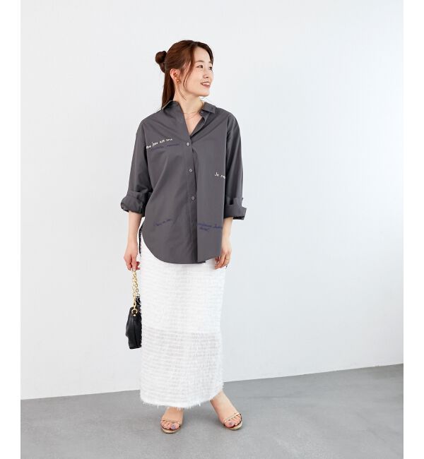  「《WEB限定アイテム》レタリング刺繍シャツ」|シャツ・ブラウス|