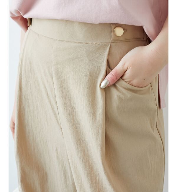  「《手洗い可能》RNストレッチセミワイドタックパンツ」|その他|