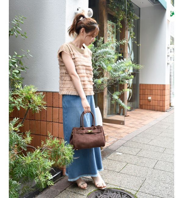  「チュールフリルフレンチニット」|ニット・セーター|