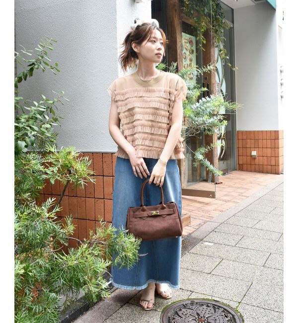  「チュールフリルフレンチニット」|ニット・セーター|