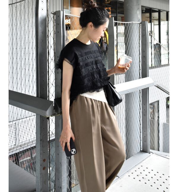  「チュールフリルフレンチニット」|ニット・セーター|