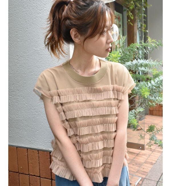  「チュールフリルフレンチニット」|ニット・セーター|