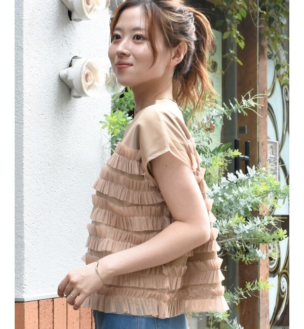  「チュールフリルフレンチニット」|ニット・セーター|