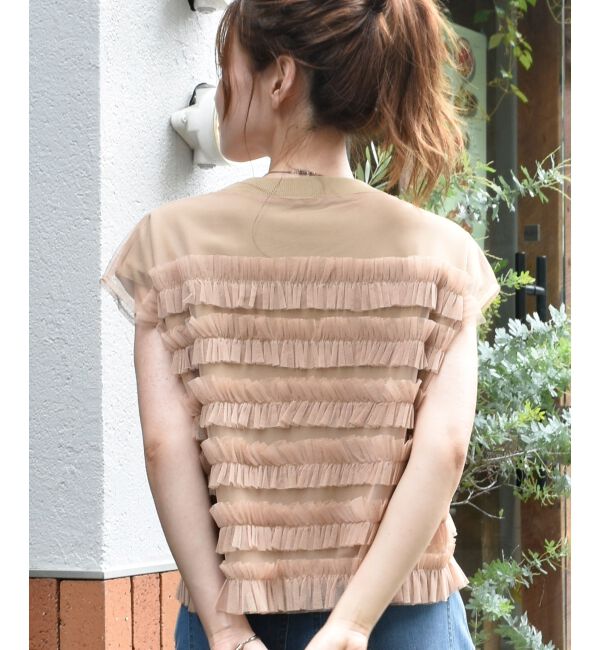  「チュールフリルフレンチニット」|ニット・セーター|