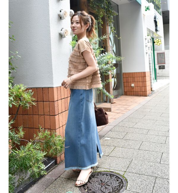  「チュールフリルフレンチニット」|ニット・セーター|