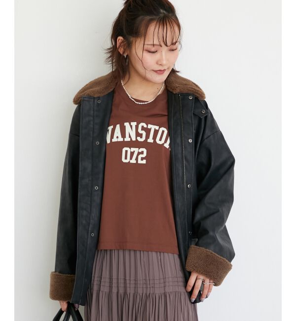  「《WEB限定アイテム》カレッジロゴオーバーロンT」|Tシャツ・カットソー|