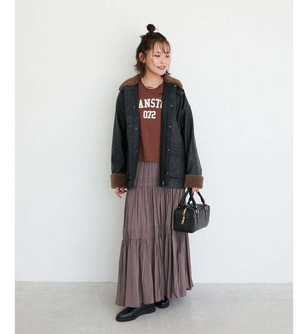  「《WEB限定アイテム》カレッジロゴオーバーロンT」|Tシャツ・カットソー|