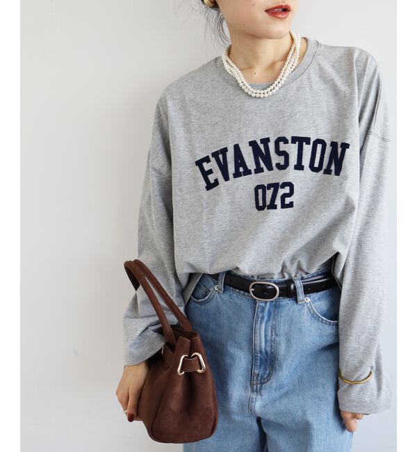  「《WEB限定アイテム》カレッジロゴオーバーロンT」|Tシャツ・カットソー|