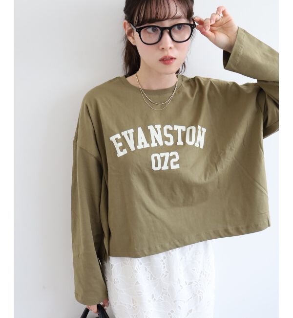  「《WEB限定アイテム》カレッジロゴオーバーロンT」|Tシャツ・カットソー|