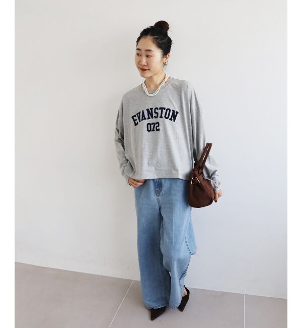  「《WEB限定アイテム》カレッジロゴオーバーロンT」|Tシャツ・カットソー|