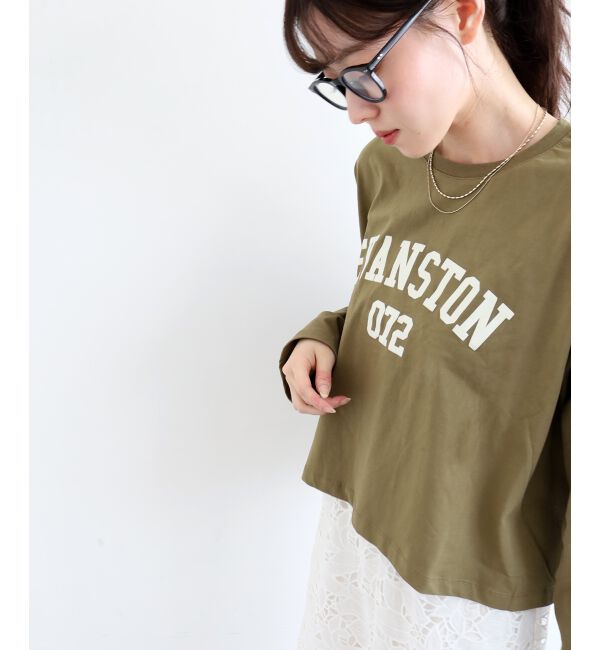  「《WEB限定アイテム》カレッジロゴオーバーロンT」|Tシャツ・カットソー|