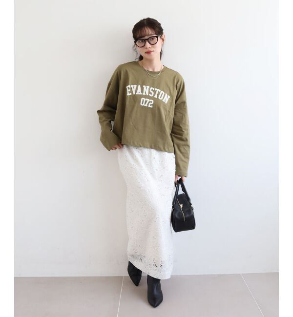  「《WEB限定アイテム》カレッジロゴオーバーロンT」|Tシャツ・カットソー|