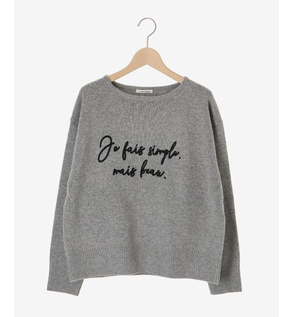  「メッセージ刺繍プルオーバー」|ニット・セーター|
