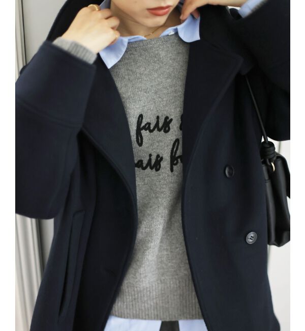  「メッセージ刺繍プルオーバー」|ニット・セーター|