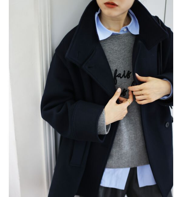  「メッセージ刺繍プルオーバー」|ニット・セーター|