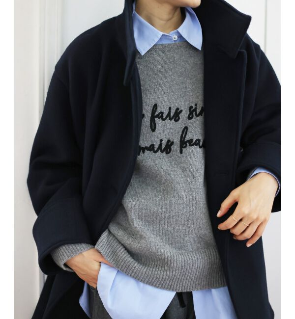  「メッセージ刺繍プルオーバー」|ニット・セーター|