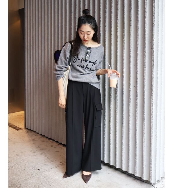  「メッセージ刺繍プルオーバー」|ニット・セーター|