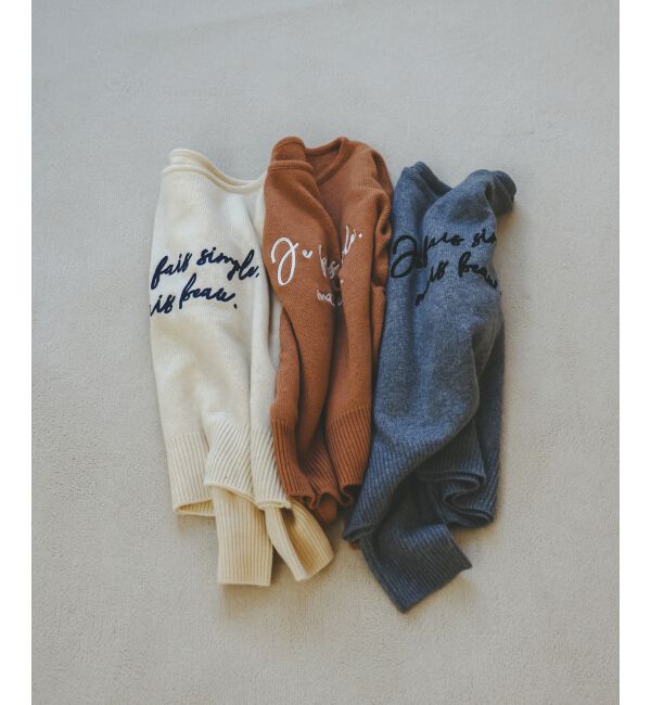  「メッセージ刺繍プルオーバー」|ニット・セーター|