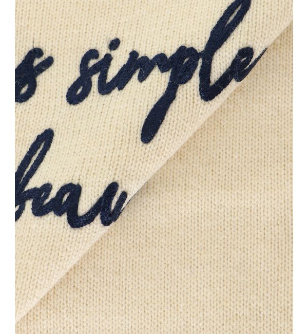  「メッセージ刺繍プルオーバー」|ニット・セーター|