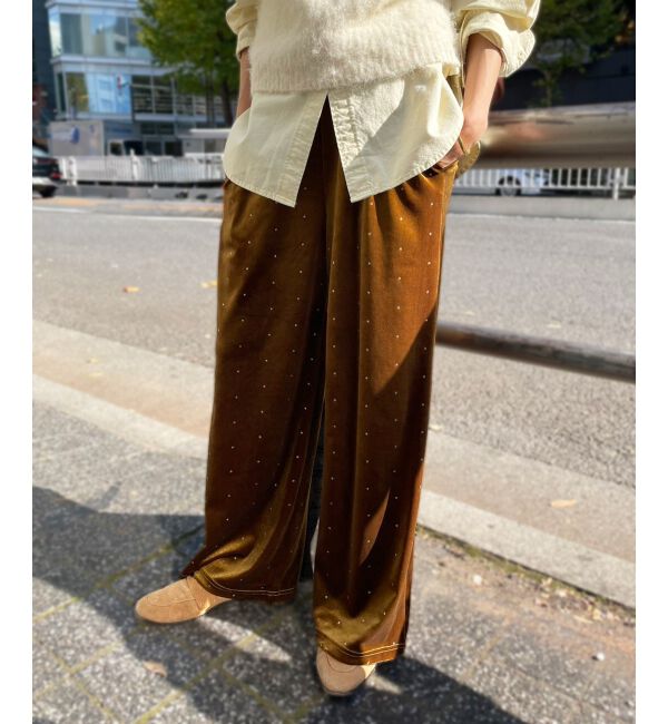  「《WEB限定アイテム》グリッタードットベロアイージーパンツ」|その他|