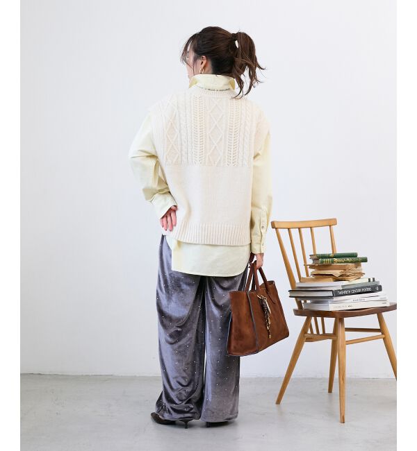  「《WEB限定アイテム》グリッタードットベロアイージーパンツ」|その他|