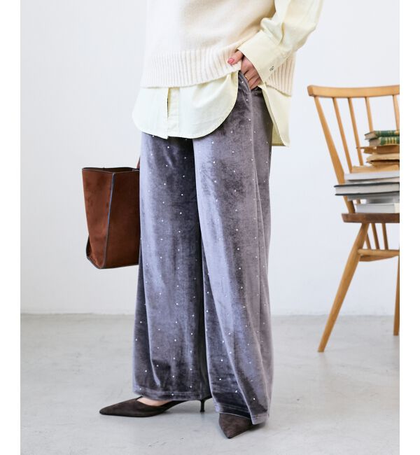  「《WEB限定アイテム》グリッタードットベロアイージーパンツ」|その他|