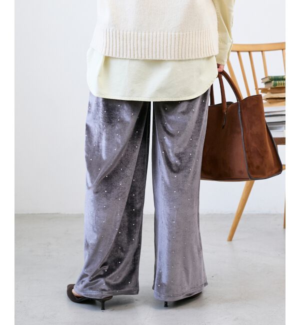  「《WEB限定アイテム》グリッタードットベロアイージーパンツ」|その他|