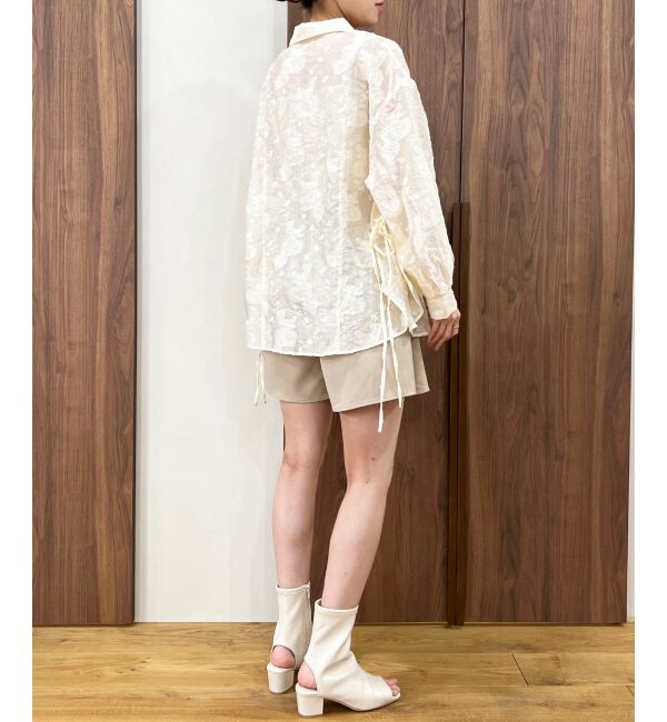 MAJESTICLEGON「サイドリボンシアーシャツ」|シャツ・ブラウス|