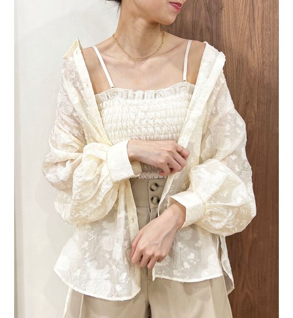 MAJESTICLEGON「サイドリボンシアーシャツ」|シャツ・ブラウス|