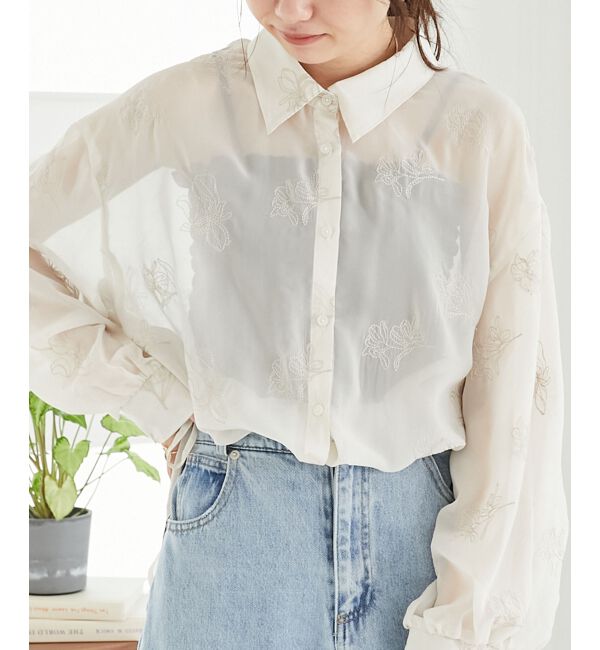 MAJESTICLEGON「サイドリボンシアーシャツ」|シャツ・ブラウス|