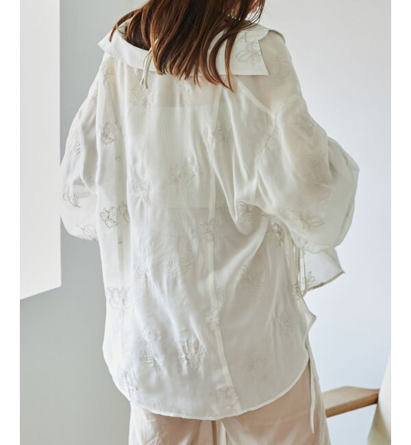 MAJESTICLEGON「サイドリボンシアーシャツ」|シャツ・ブラウス|