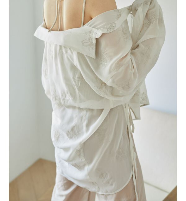 MAJESTICLEGON「サイドリボンシアーシャツ」|シャツ・ブラウス|