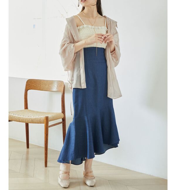 MAJESTICLEGON「サイドリボンシアーシャツ」|シャツ・ブラウス|