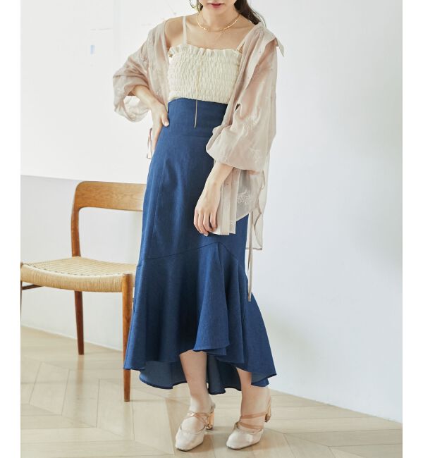 MAJESTICLEGON「サイドリボンシアーシャツ」|シャツ・ブラウス|