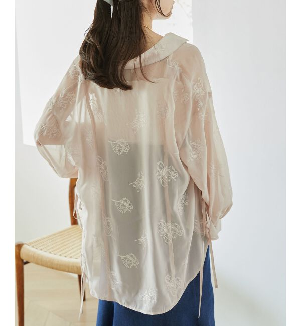 MAJESTICLEGON「サイドリボンシアーシャツ」|シャツ・ブラウス|