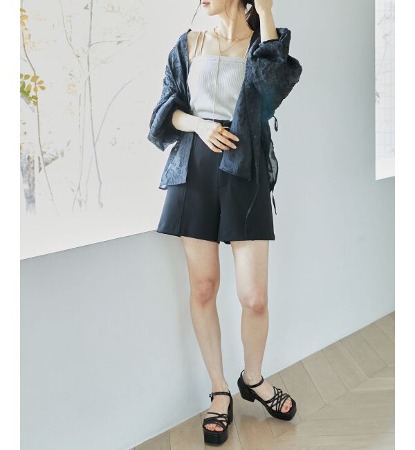 MAJESTICLEGON「サイドリボンシアーシャツ」|シャツ・ブラウス|