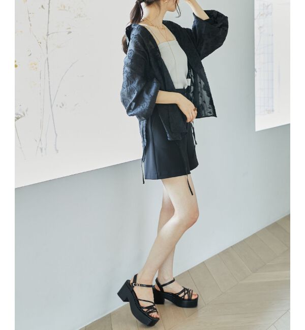 MAJESTICLEGON「サイドリボンシアーシャツ」|シャツ・ブラウス|