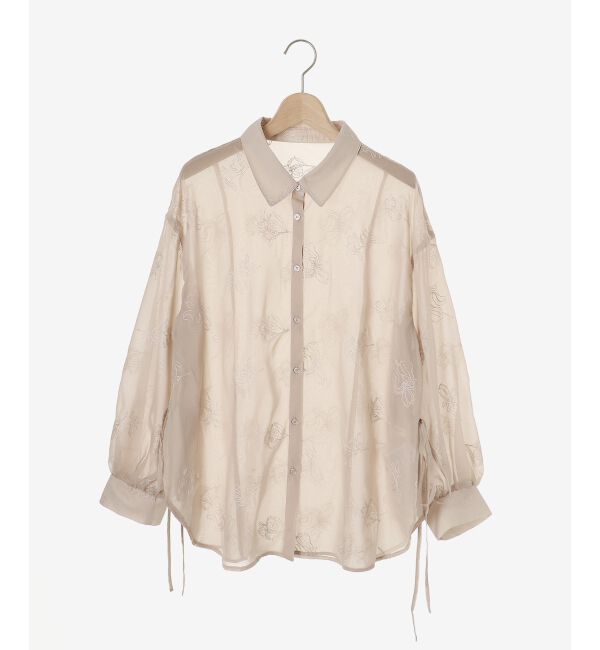 MAJESTICLEGON「サイドリボンシアーシャツ」|シャツ・ブラウス|