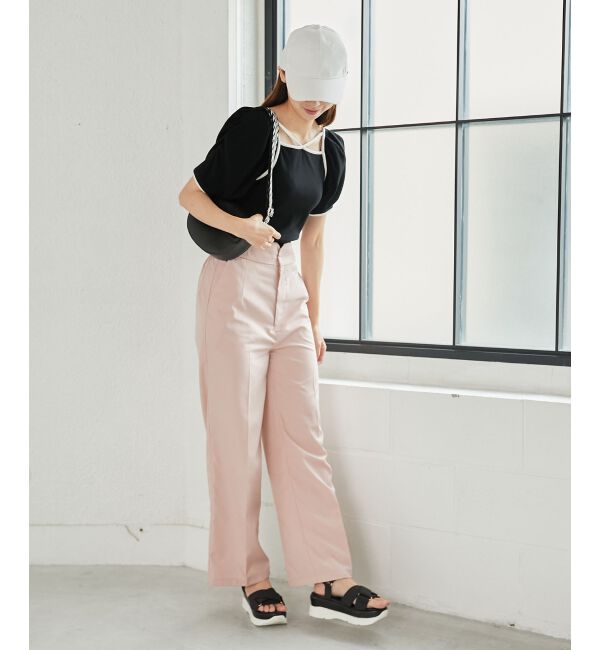 MAJESTICLEGON「パイピングリブトップス」|Tシャツ・カットソー|