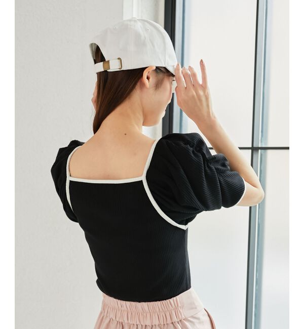 MAJESTICLEGON「パイピングリブトップス」|Tシャツ・カットソー|