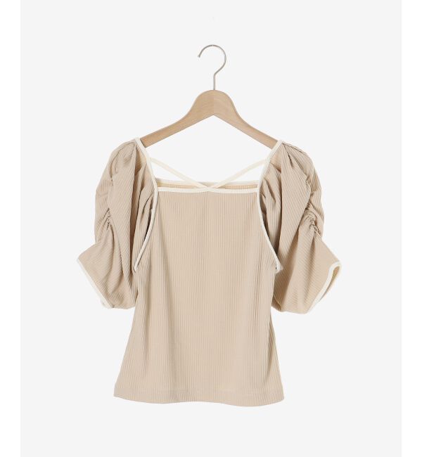 MAJESTICLEGON「パイピングリブトップス」|Tシャツ・カットソー|